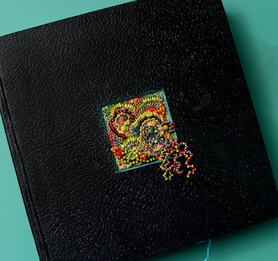 beaded journal cover by Elaine Hartley