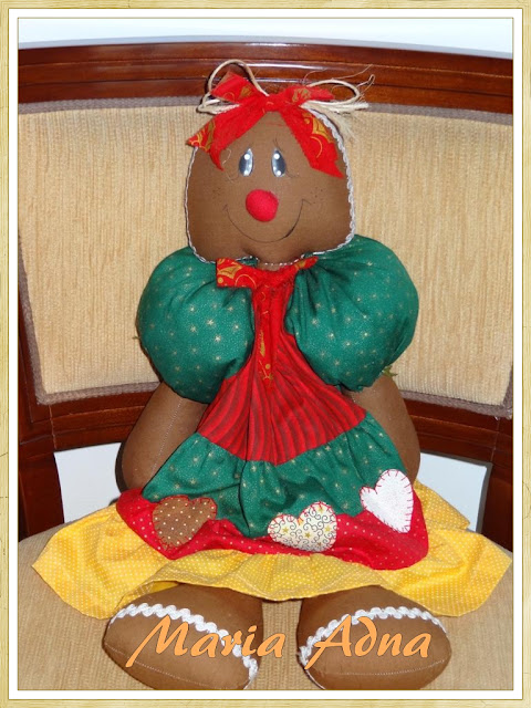 Boneca Ginger de Natal Boneca Ginger, Bonecas, Decoração de Natal