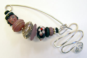 fibula pin by robin atkins, rose black