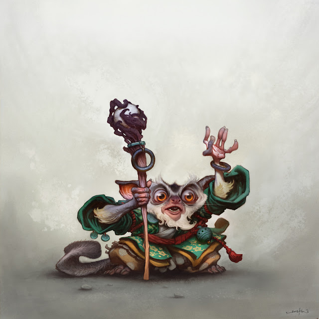 A Very Small Wizard. Pencil and Digital by Justin Gerard