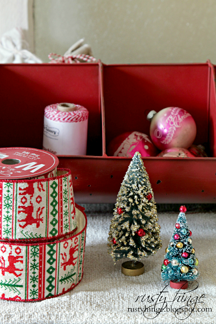 Rusty Hinge 2015 Rustic Meets Refined Christmas Home Tour Decorating with Christmas ribbon