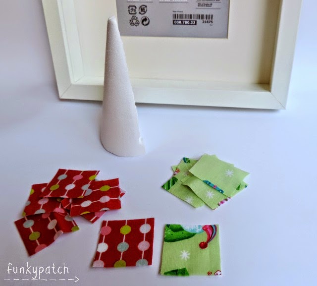 Árbol de Navidad en tela sin agujas Cómo hacer un árbol de Navidad en tela sin agujas y crear un marco 3D