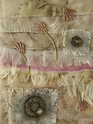 bead embroidery eco-dyed fabrics by Robin Atkins