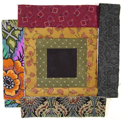 God's Eye quilt by Robin Atkins, auditioning fabrics 15