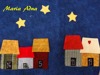 Panô com apliquê O Vilarejo Natalino detalhe VIII Panô com apliquê O Vilarejo Natalino, Panô de natal, Panô apliquê, Patchwork natal. Maria Adna Ateliê, Patchwor, bolsas e afins, Panô publicado revista, Apliquê publicado revista, Natal publicado revista, Patchwork apliquê,