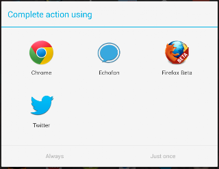 On Android, you get a choice for links, if there is one.