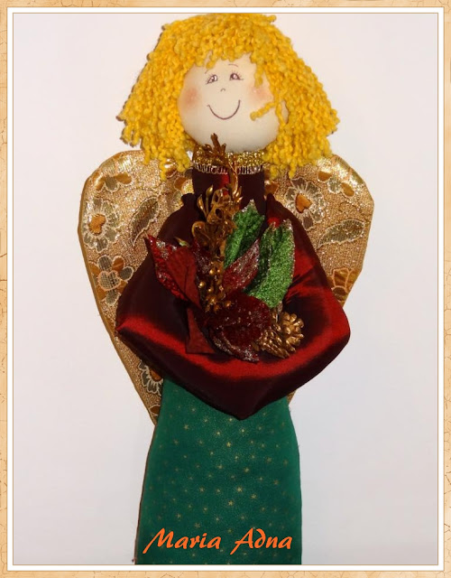 Anjo de Natal Anjo de Natal I, Maria Adna, Maria Adna Ateliê, Decoração natalina, Decoração de Natal, Artigos de Natal, Natal, Patchwork bolsas e afins