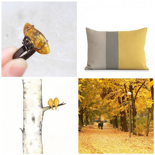 Golden autumn leaves