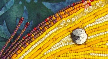bead journal project, Robin Atkins, detail butterfly