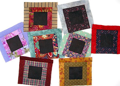 God's Eye quilt by Robin Atkins, auditioning fabrics 2