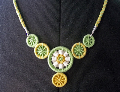 Dorset buttons as necklace focal Dorset buttons as necklace focal