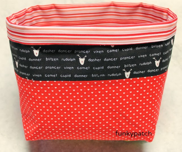 Cesta de tela handmade Tutorial cesta de tela navideña, explicaciones y fotos
