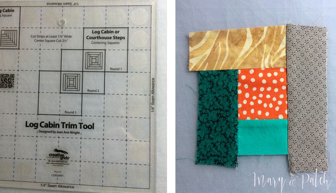 How to use the Log Cabin Trim Tool to make a quick Log Cabin quilt