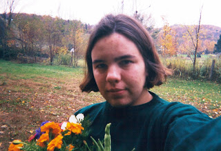 My selfie from Grandpa's Garden, 1998.