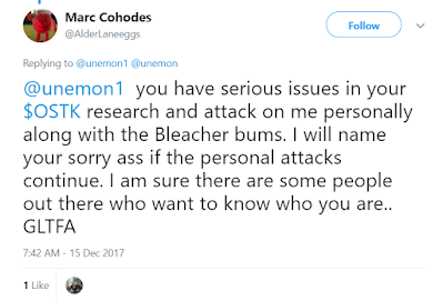 Marc Cohodes Tweet, December 15, 2017 Marc Cohodes Tweet, December 15, 2017