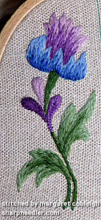 Completed Motif Crewel Sampler (by Elsa Williams): Completed large left motif