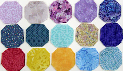 gifted fabrics for my hexie quilt, flower petal sets gifted fabrics for my hexie quilt, flower petal sets