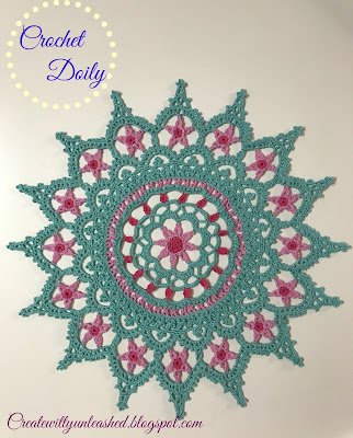 Falling for the stars crochet doily