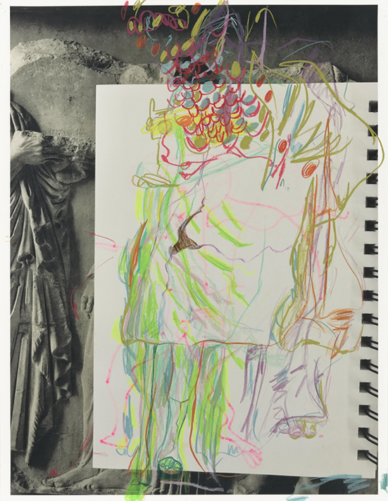 Rachel Harrison The Classics, 2019 Colored pencil and wax crayon on pigmented inkjet print Paper 55.9 x 43.2 cm Rachel Harrison The Classics, 2019 Colored pencil and wax crayon on pigmented inkjet print Paper 55.9 x 43.2 cm