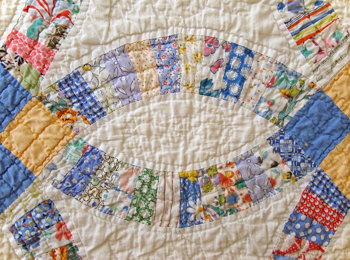 Vintage wedding ring quilt, family heirloom of Robin Atkins Vintage wedding ring quilt, family heirloom of Robin Atkins
