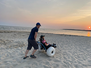 Dave and Ellie at the beach this summer