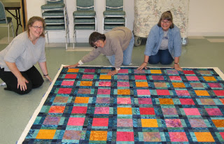 quilt by Robin Atkins, pinning layers