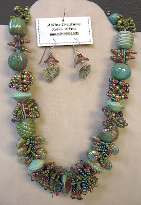 finger-woven treasure necklace by Robin Atkins