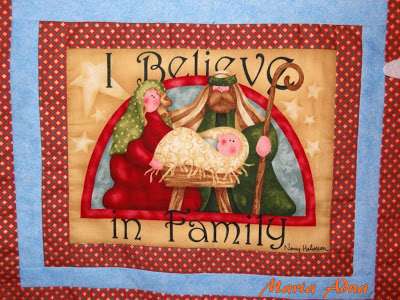 Painel Família e Paz - detalhe Painel de Natal, Panô, Panô de natal, Publicado em revista, Passo a passo, Natal