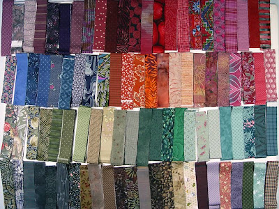 God's Eye quilt by Robin Atkins, auditioning fabrics 6