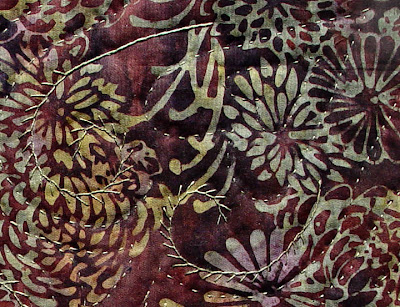 quilted fabric, bottom of memory box, detail, by robin atkins