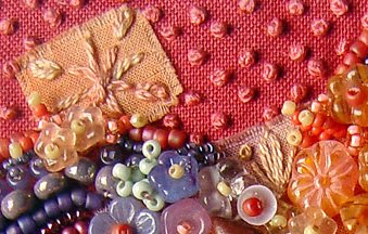 thread and bead embroidery, Robin Atkins