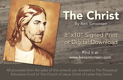 The Christ by Ben Simonsen Jesus Christ, Art Print, Ben Simonsen, John C. Pingree Jr., I have a work for thee