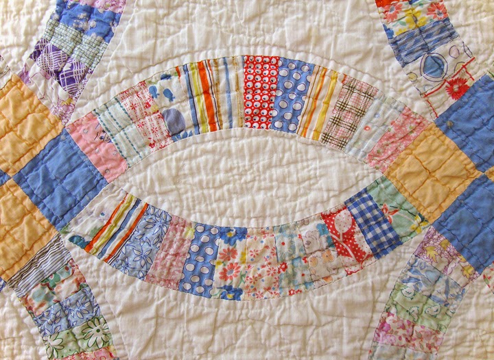 Vintage wedding ring quilt, family heirloom of Robin Atkins Vintage wedding ring quilt, family heirloom of Robin Atkins
