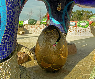 mosaic sculpture, Queen Califia's Magical Circle by Niki De Saint Phalle, photograph by Robin Atkins