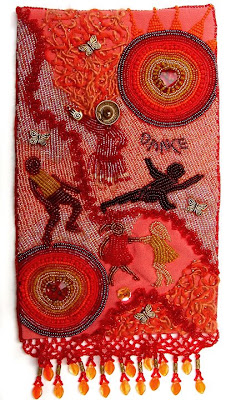 improvisational bead embroidery by Bobbi Pohl, Dance,