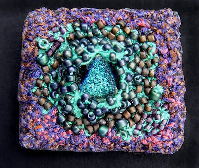 beaded brooch by Elaine Hartley