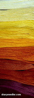 A Nasturtium Colour Palette in Embroidery Thread An orange colour palette for the needlepainted nasturtiums. (Catherine Laurencon Capucines (Inspirations))