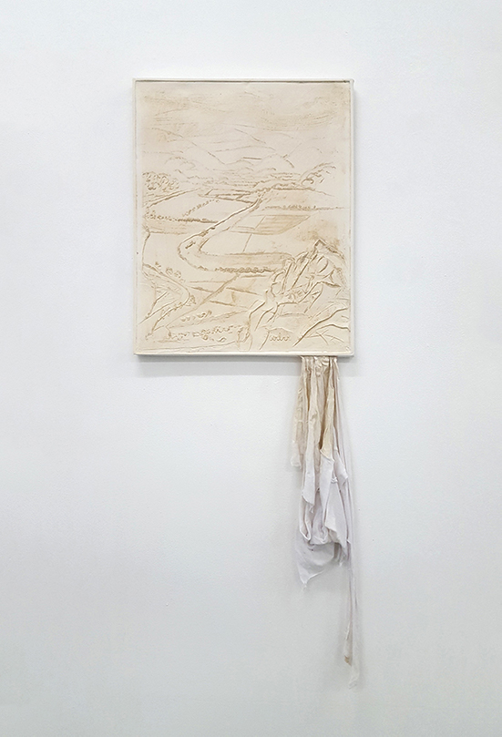 Tobias Gerber Ziel, 2019 plaster, cotton 53 x 42 cm Tobias Gerber Ziel, 2019 plaster, cotton 53 x 42 cm