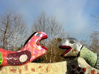 mosaic sculpture, Queen Califia's Magical Circle by Niki De Saint Phalle, photograph by Robin Atkins