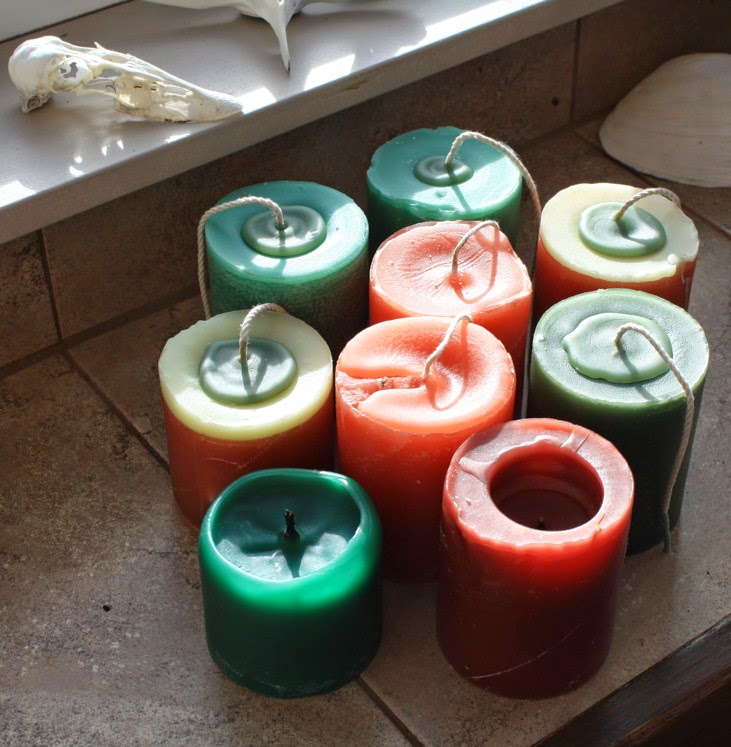 Nine meditation candles