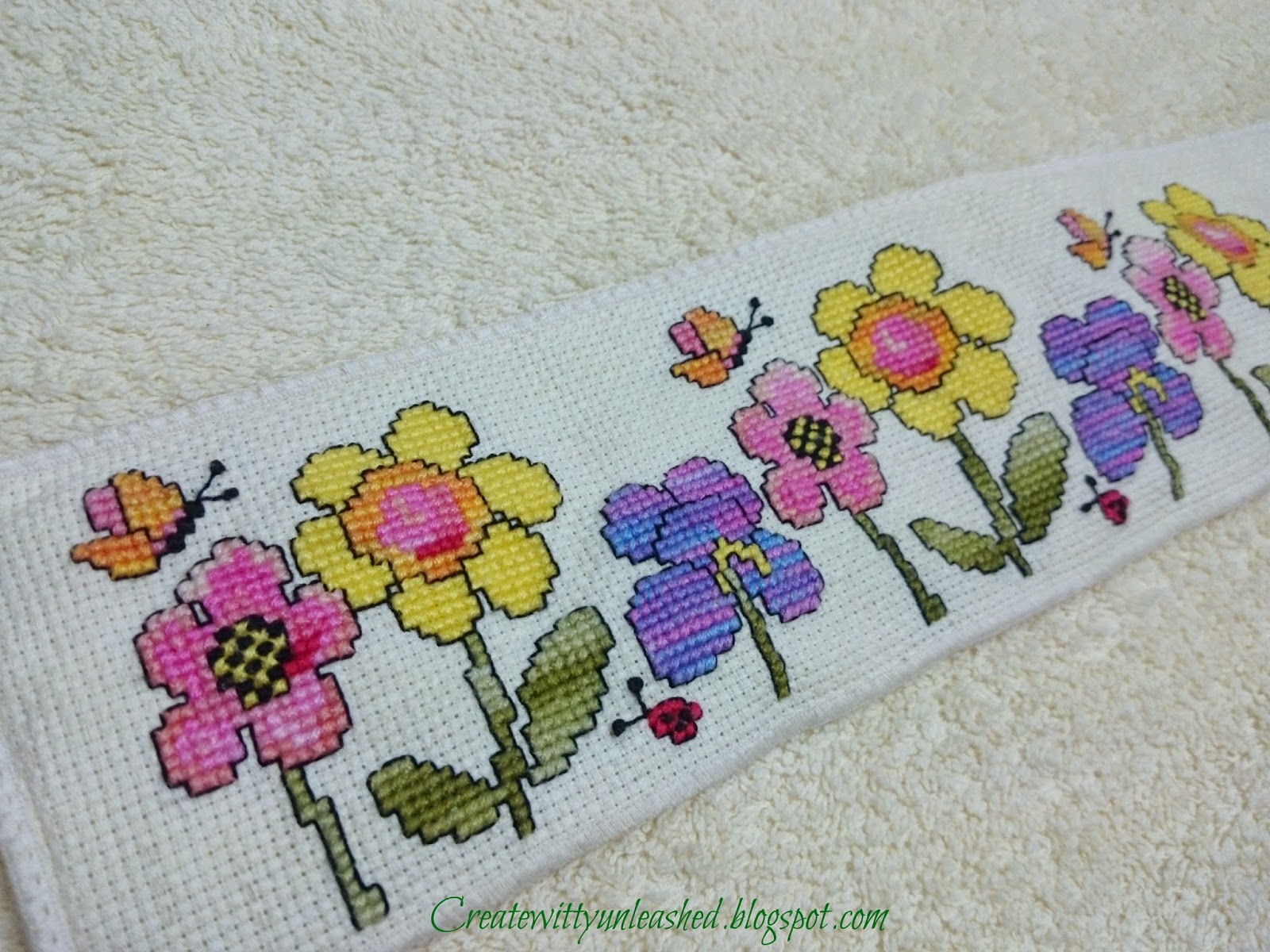Cross stitch floral border