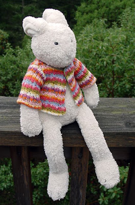 bunny with sweater