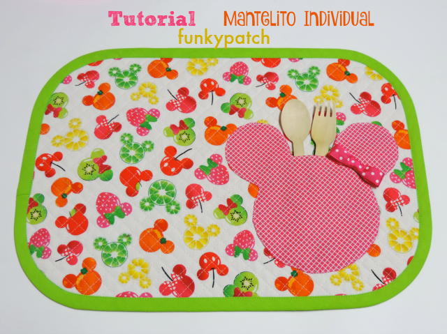 Mantelito individual Mantelitos individual con bolsillo con forma de Minnie