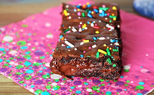 Baked chocolate fudge bars by lisa maliga