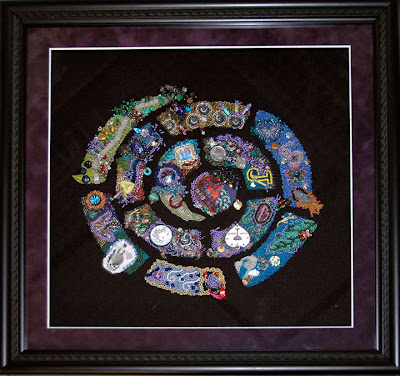 bead journal project, framed pieces by Karen L Cohen