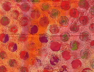 hand dyed fabric by Robin Atkins, bead artist
