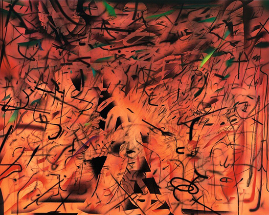 Julie Mehretu Hineni (E. 3:4), 2018 ink and acrylic on canvas 96 × 120 in. Julie Mehretu Hineni (E. 3:4), 2018 ink and acrylic on canvas 96 × 120 in.