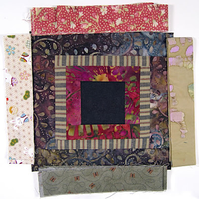 God's Eye quilt by Robin Atkins, auditioning fabrics 10