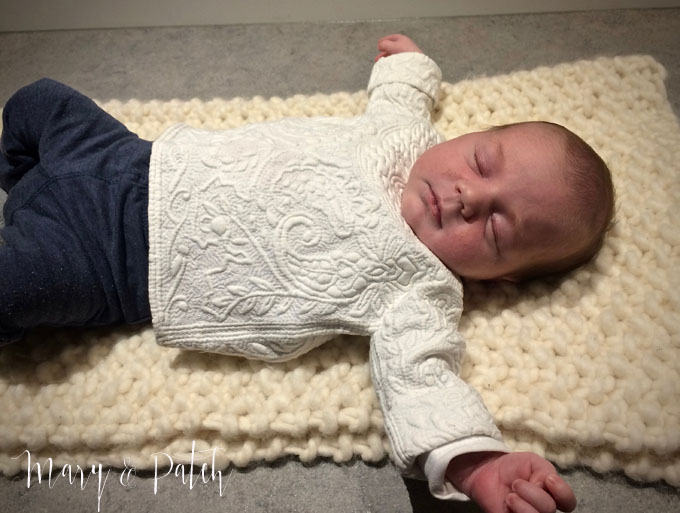 Baby blouse in Provence boutis, hand embroidered and quilted