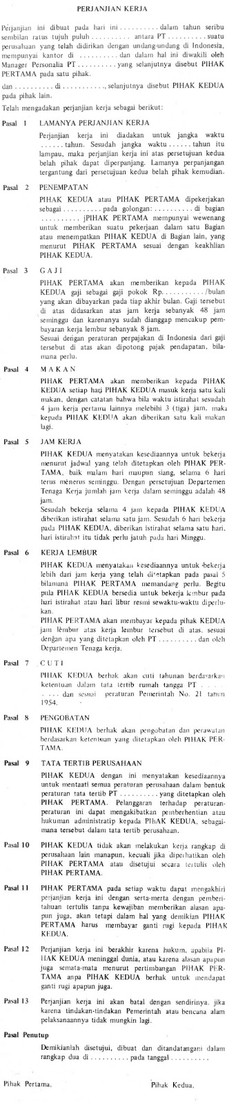 Contoh Perjanjian Kerja contoh-perjanjian-kerja